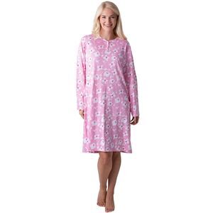Camille Womens/Ladies Natural Cotton Lightweight Nightdress / Pink